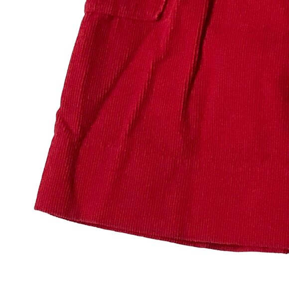 Vtg Embroidered Sleeveless Corduroy Jumper Dress Apple Tree House Girl Red 3T - Picture 5 of 8